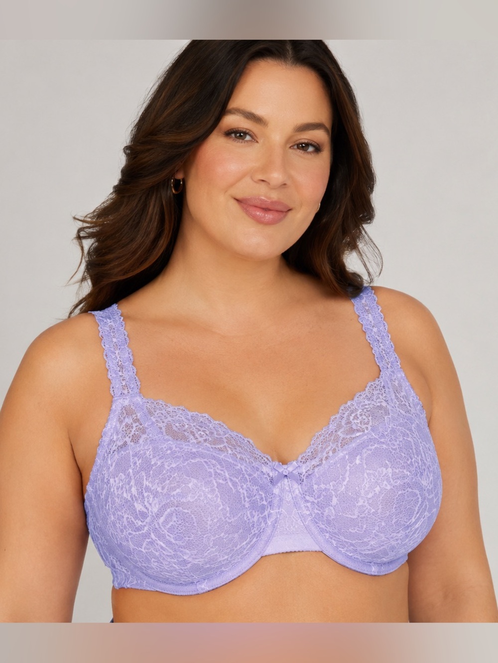 Bali Lavender Lace Underwire Full-Coverage Bra